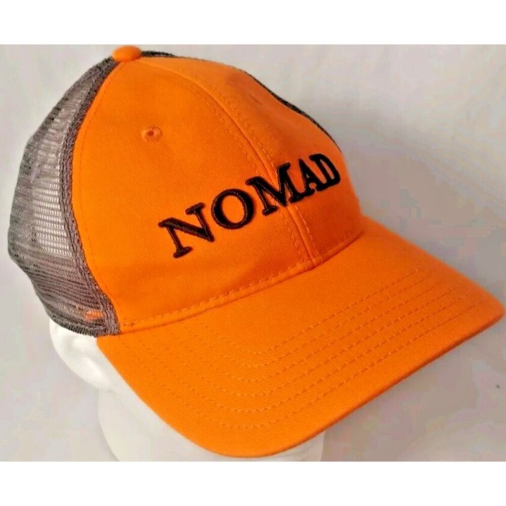 NOMAD Hunting Bright Orange Adjustable Snapback Mesh Back Hat/Cap-EXCELLENT!